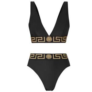 VERSACE Medusa Greca logo bikini set